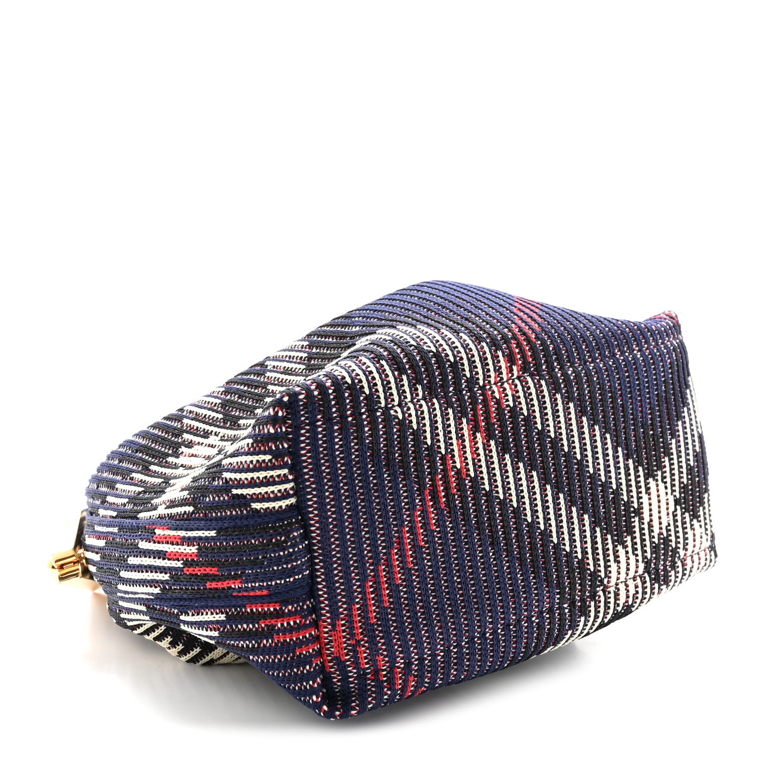 Burberry Canvas Knitted Check Mini Peg Duffle Bag Marine 4 of 11