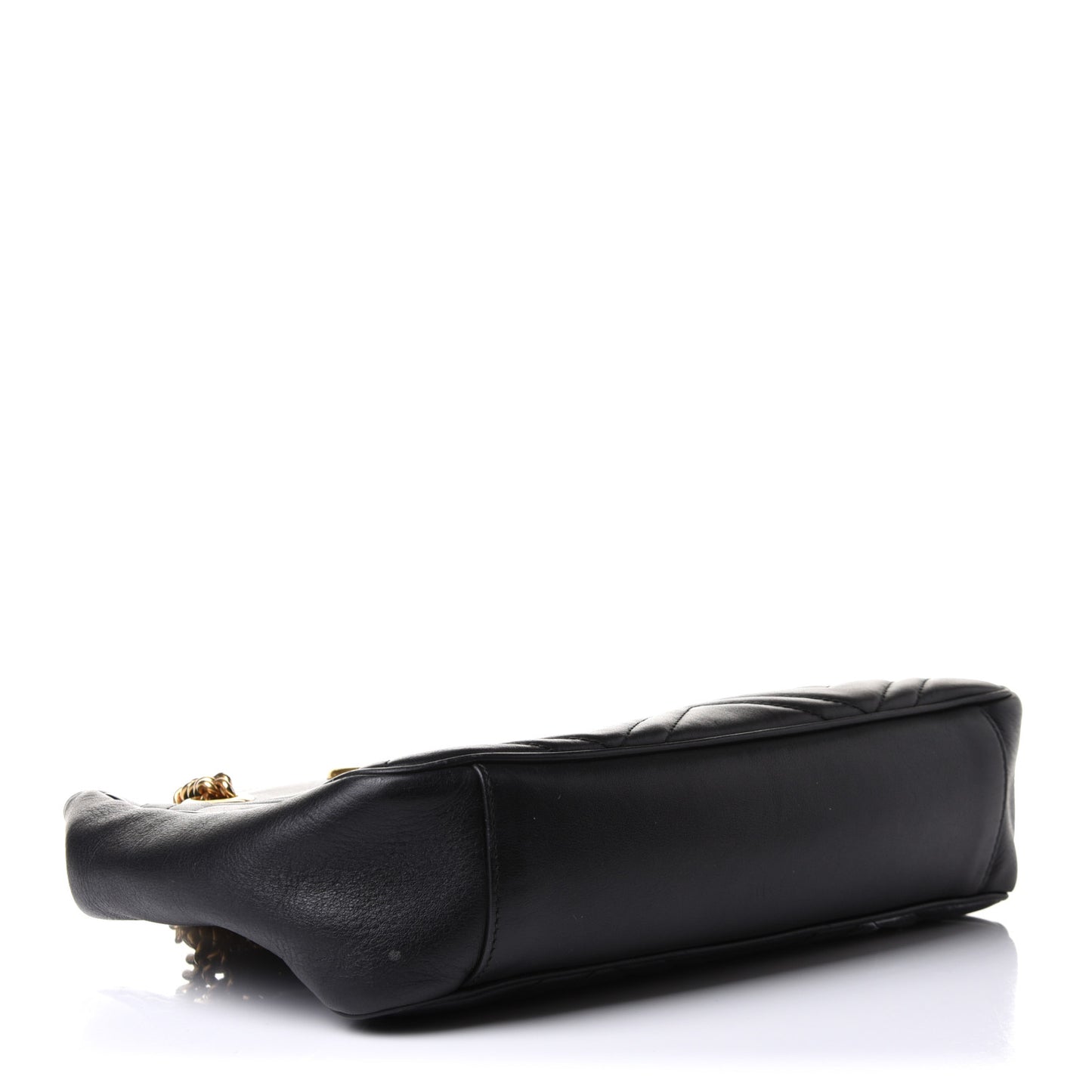 Calfskin Matelasse Medium GG Marmont Open Top Shoulder Bag Black