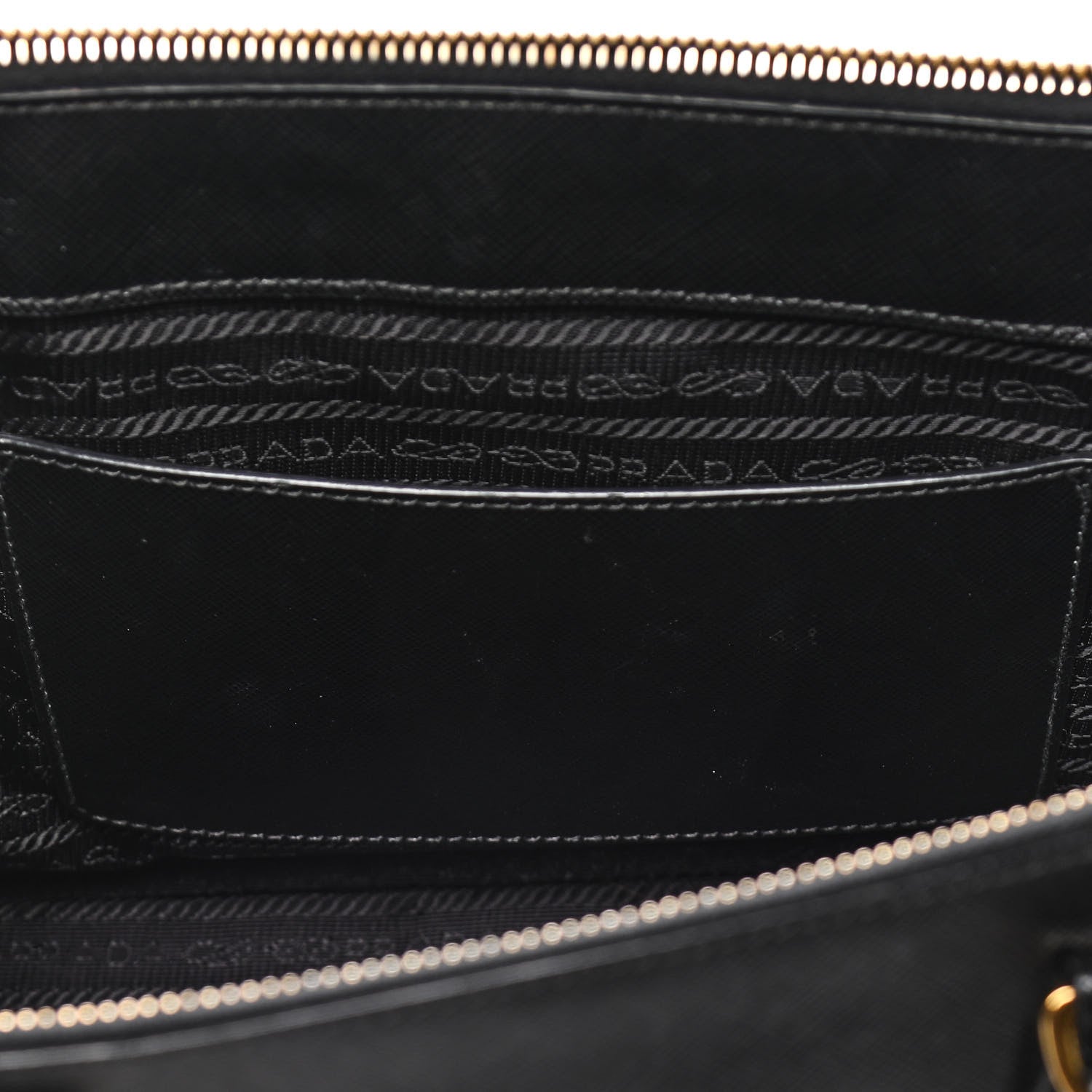 Prada Saffiano Small Galleria Double Zip Tote Black 8 of 17