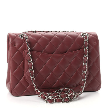 Chanel Lambskin Quilted Small Double Flap Dark Red 3 of 9