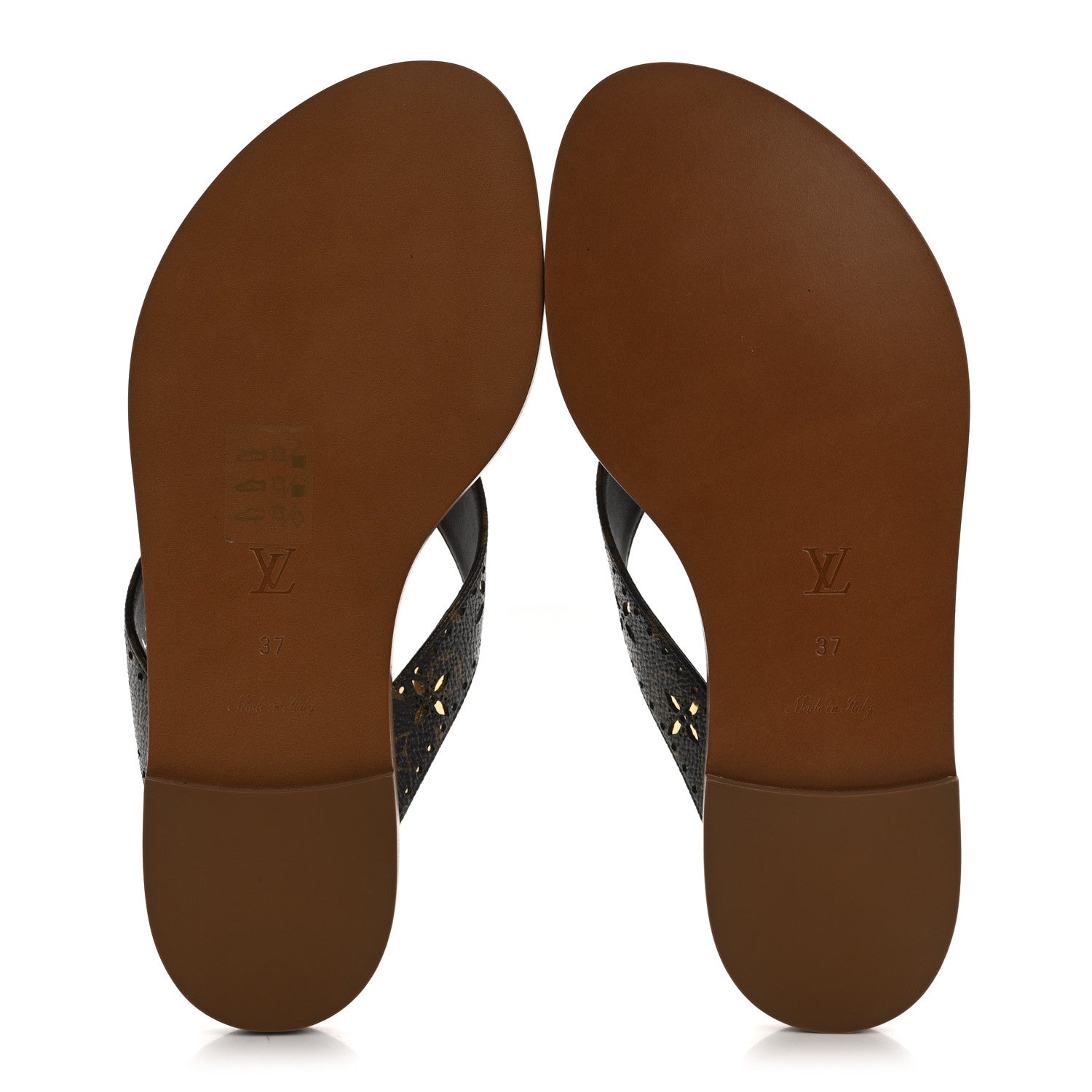 Louis Vuitton Monogram Sunny Flat Thong Sandals 37 Brown 6 of 9