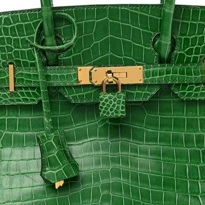 Hermes Shiny Porosus Crocodile Birkin 30 Cactus 7 of 9