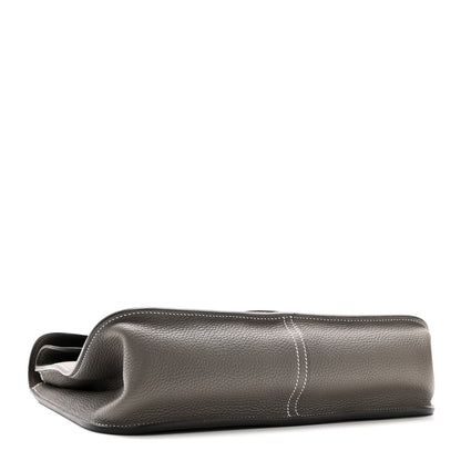 Hermes Taurillon Clemence Halzan 31 GM Etain 4 of 11