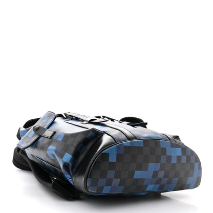 Louis Vuitton Damier Graphite Pixel Christopher PM Backpack Blue 4 of 18