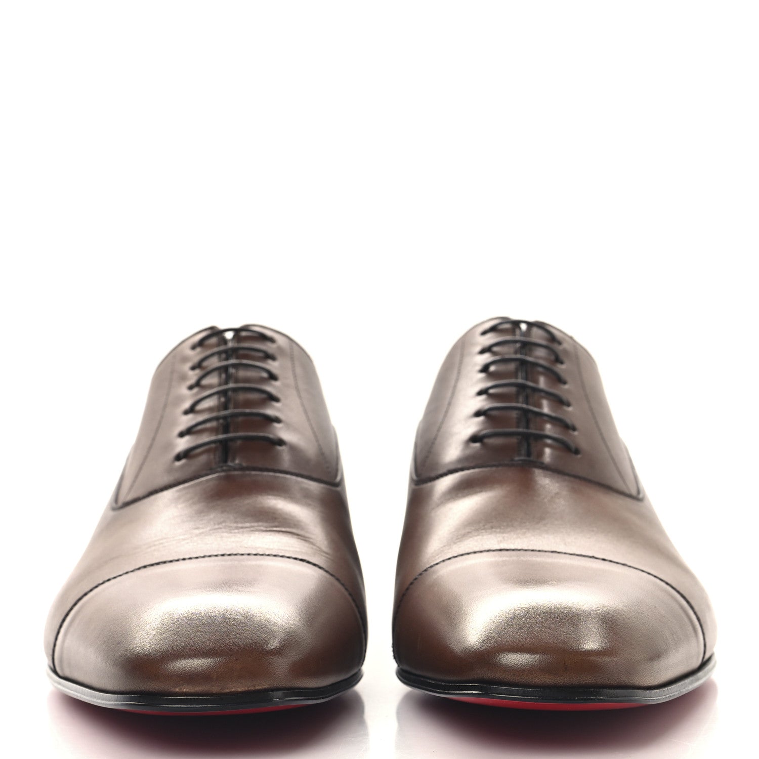 Christian Louboutin Calfskin Mens Greggo Flat Oxfords 43.5 Brown 3 of 9