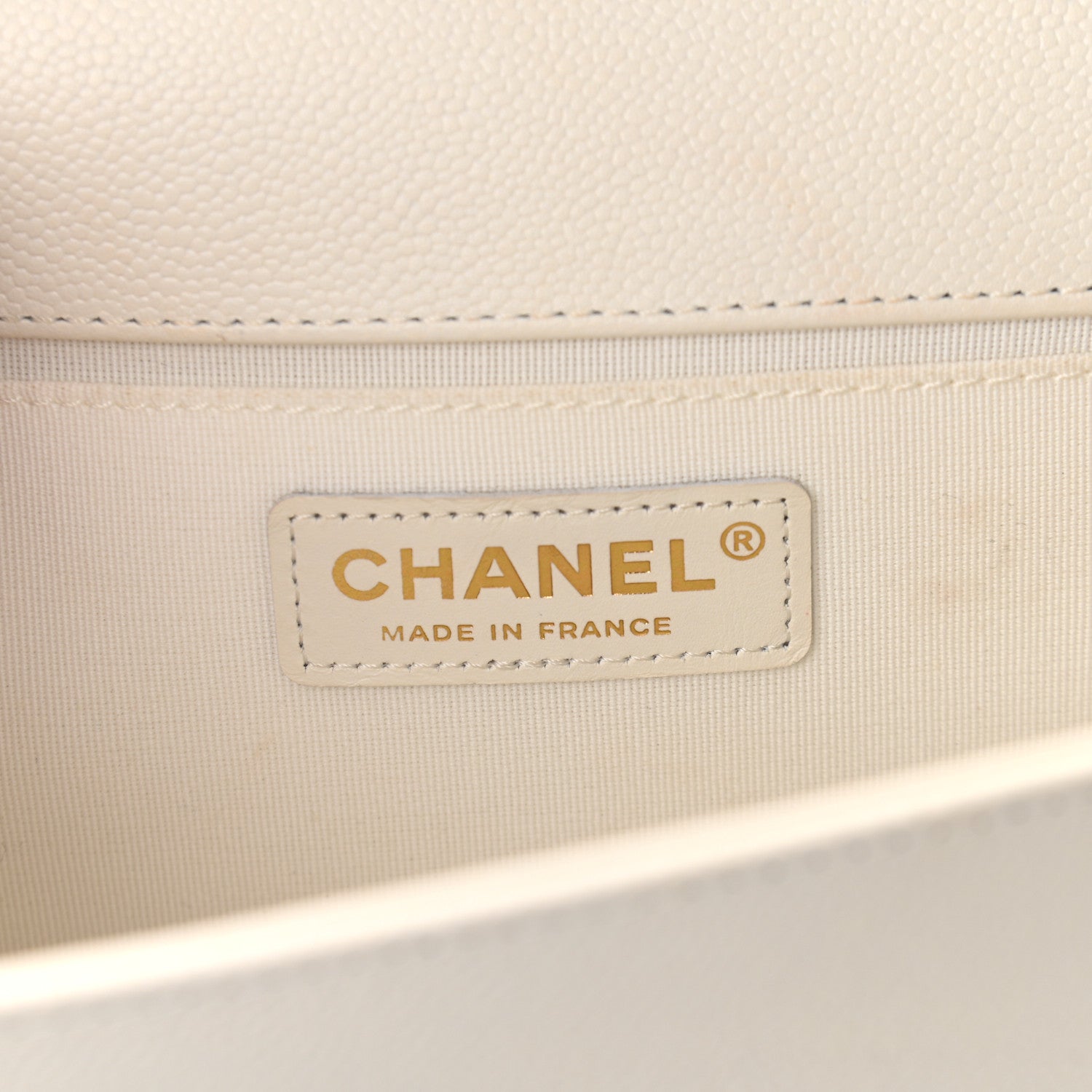 Chanel Caviar Quilted Medium Boy Flap White 6 of 12