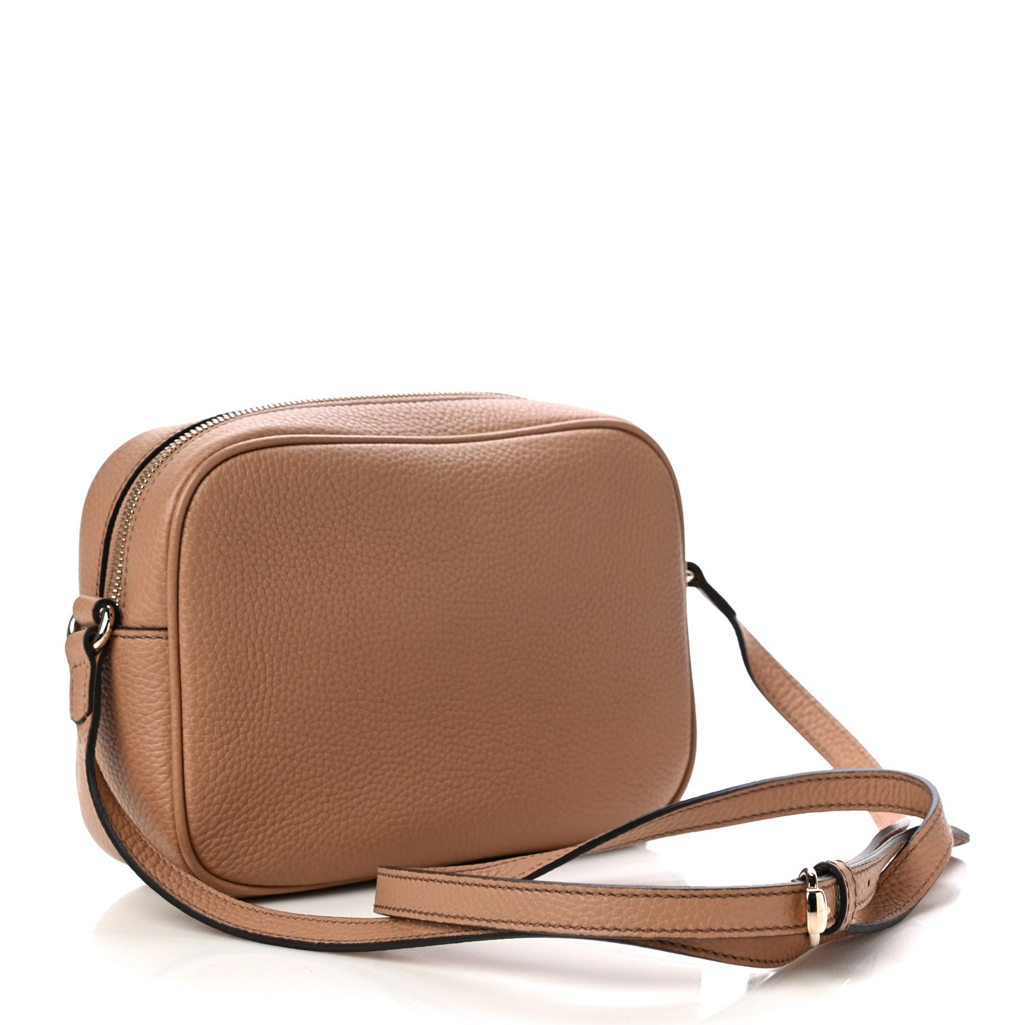 Pebbled Calfskin Small Soho Disco Bag Camelia