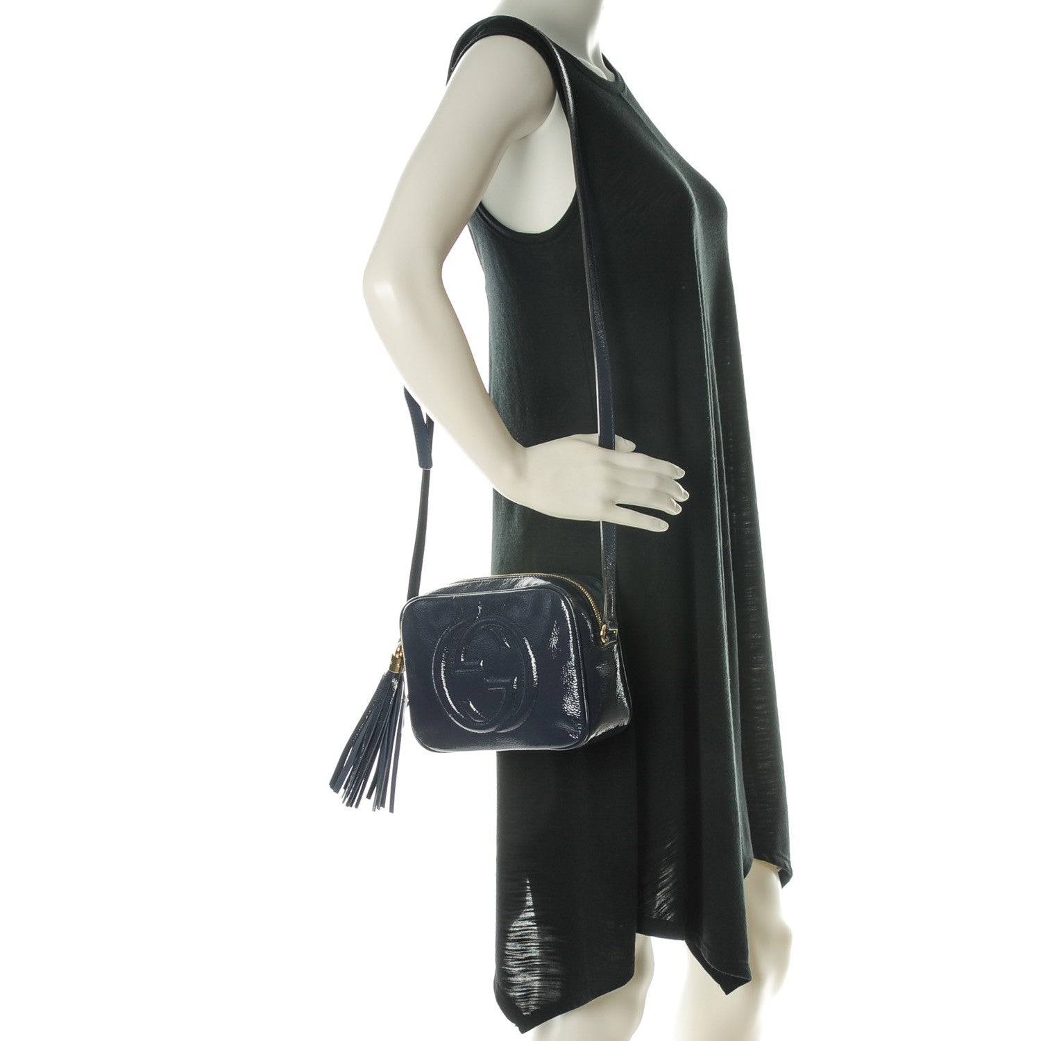 Gucci Vernice Naplack Small Soho Disco Bag Uniform Blue 2 of 7