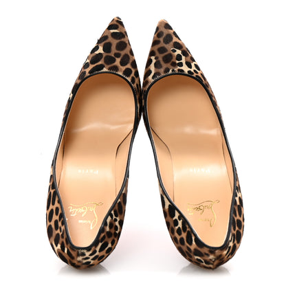 Christian Louboutin Pony Madagascar Kid Kate 100 Pumps 41 Brown Black 2 of 9
