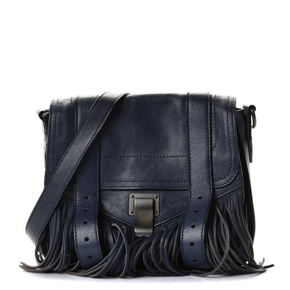 Proenza Schouler Lambskin Fringe PS1 Crossbody Pouch Midnight 1 of 4