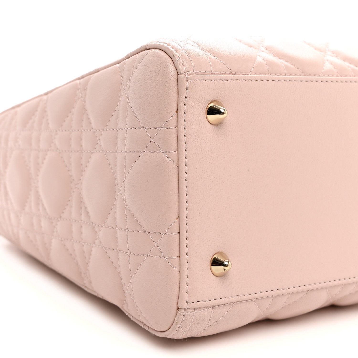 Christian Dior Lambskin Cannage Medium Lady Dior Light Pink 9 of 10