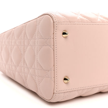 Christian Dior Lambskin Cannage Medium Lady Dior Light Pink 9 of 10