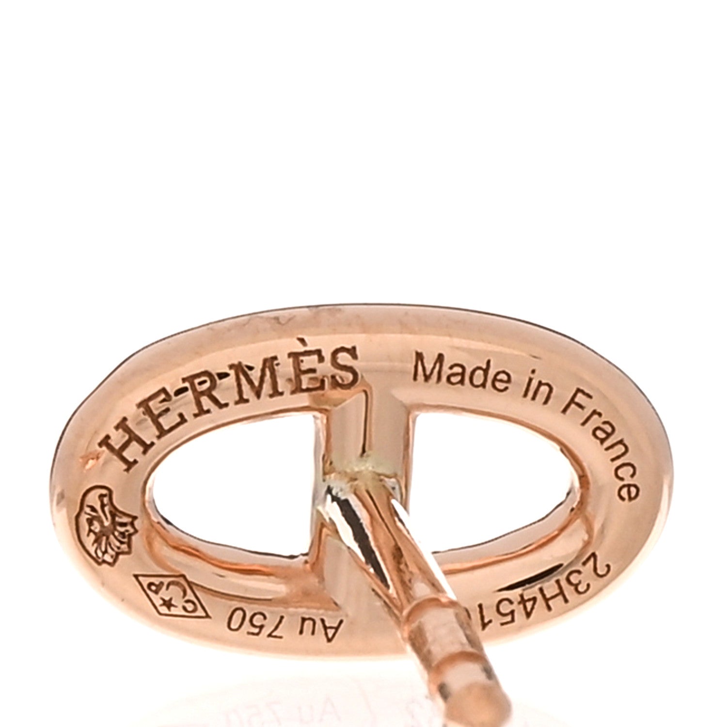 Hermes 18K Rose Gold TPM Farandole Stud Earrings 4 of 5