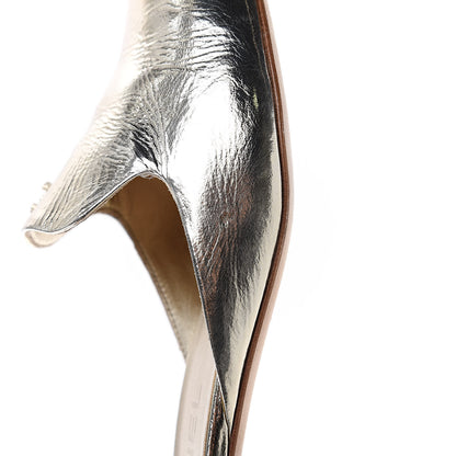 Chanel Metallic Sheepskin Mules 37.5 Gold 9 of 11