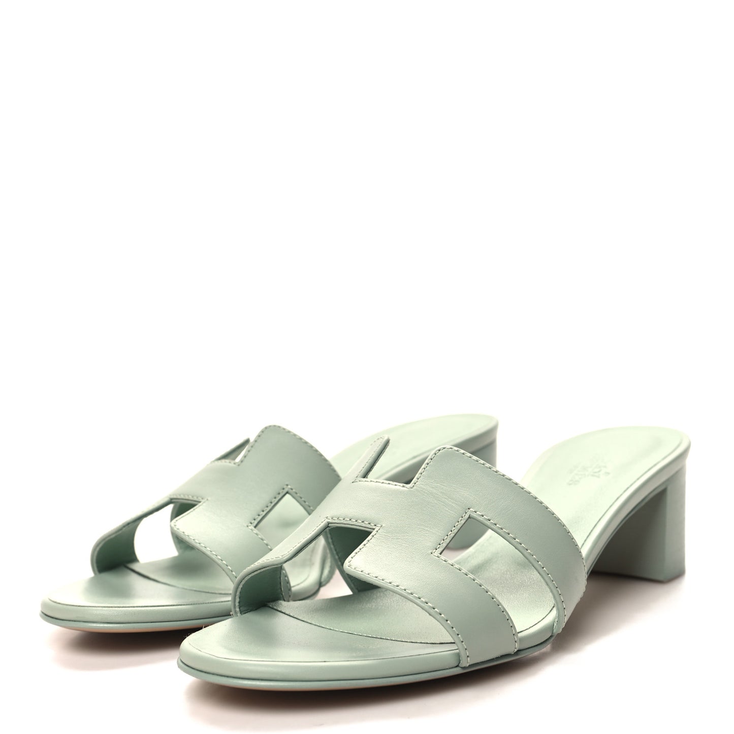 Calfskin Oasis Sandals 37 Vert Embrun