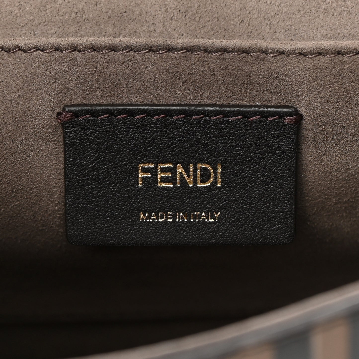 Vitello Century F is Fendi Bi-Color FF 1974 Embossed Kan I Shoulder Bag Maya Black