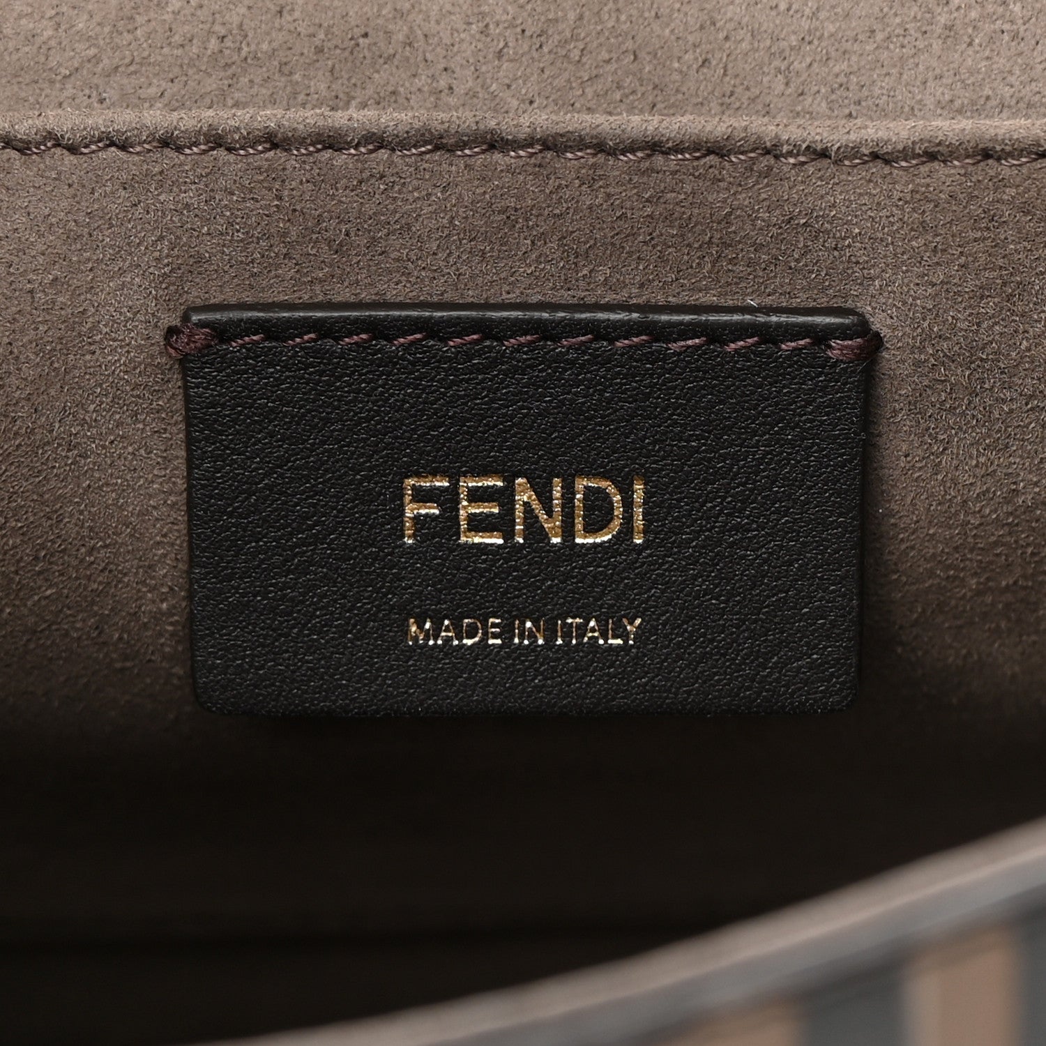 Fendi Vitello Century F is Fendi Bi-Color FF 1974 Embossed Kan I Shoulder Bag Maya Black 6 of 13