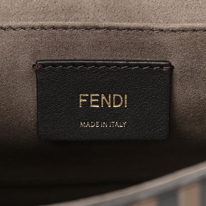 Fendi Vitello Century F is Fendi Bi-Color FF 1974 Embossed Kan I Shoulder Bag Maya Black 6 of 13