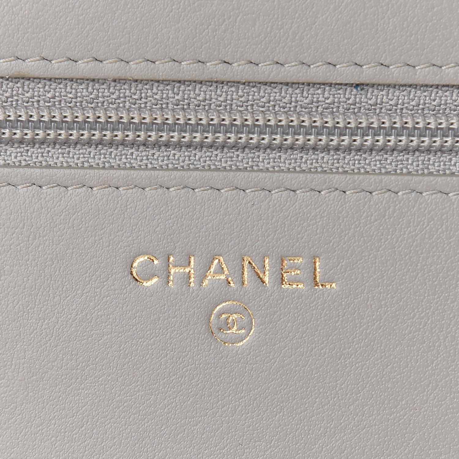 Chanel Caviar Quilted Boy Wallet On Chain WOC Grey 6 of 10