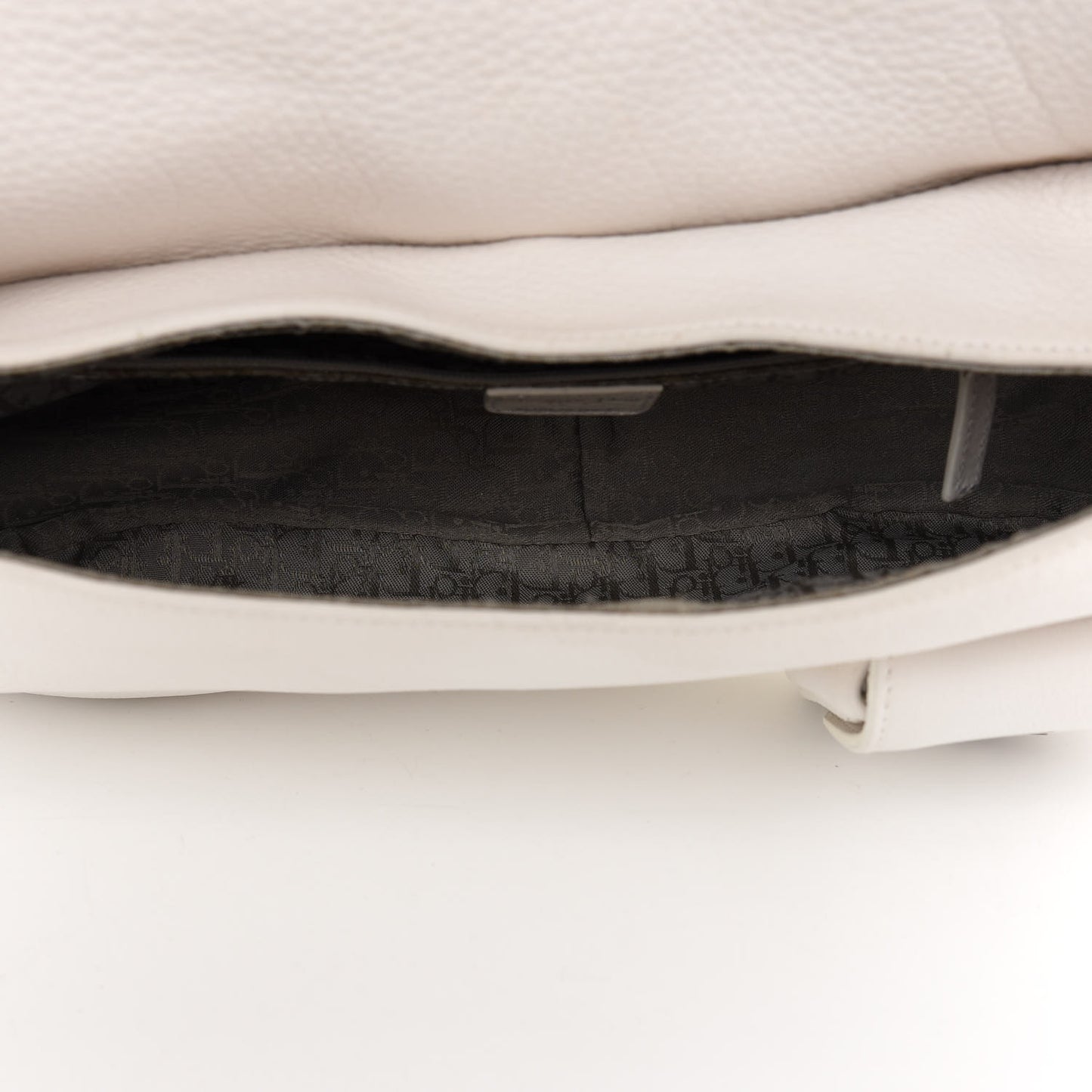 Calfskin Whipstitch Gaucho Double Saddle Bag White