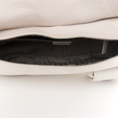 Christian Dior Calfskin Whipstitch Gaucho Double Saddle Bag White 5 of 13