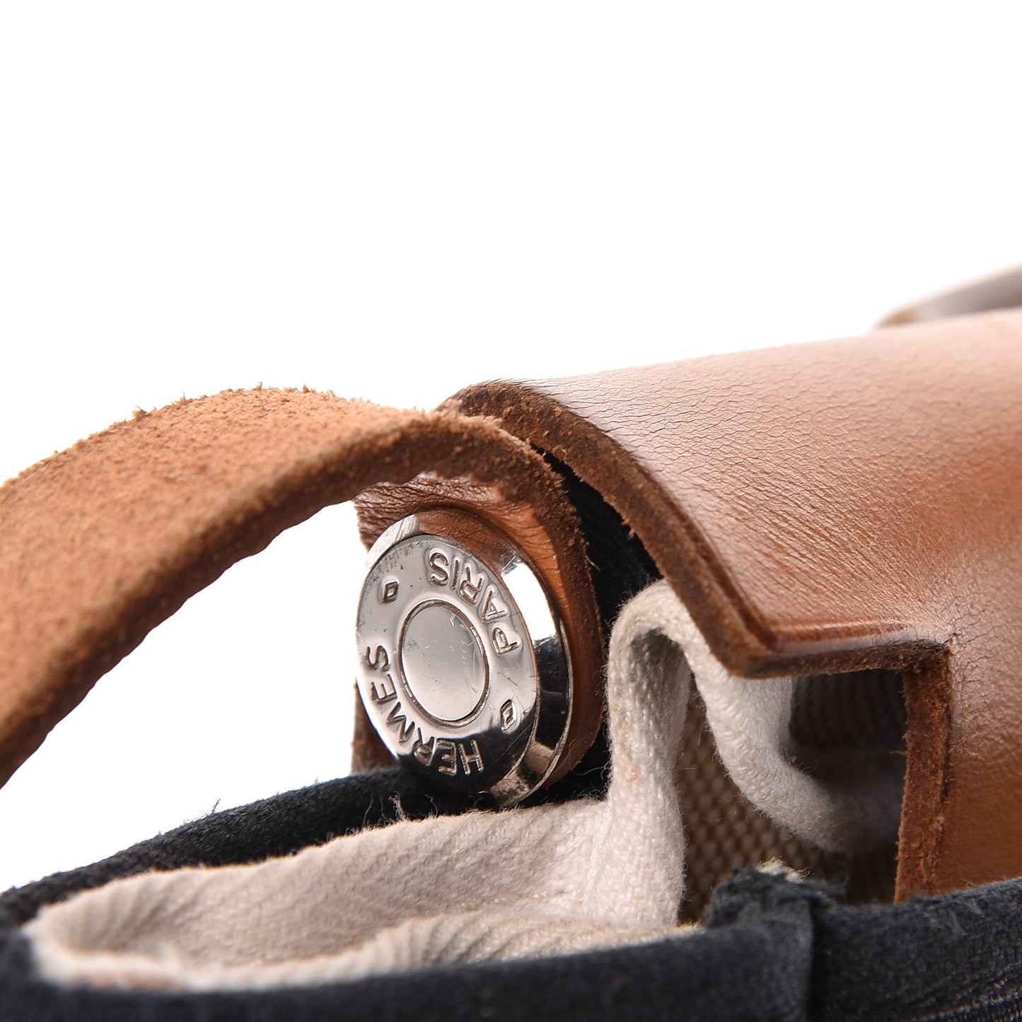 Toile Vache Calfskin Herbag PM 30 Black Natural