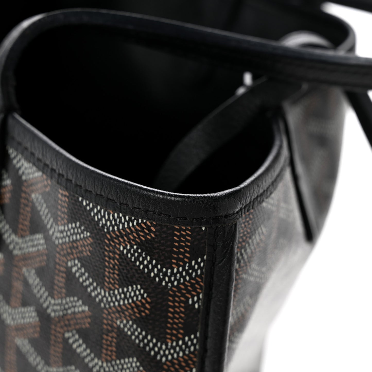 Goyardine Reversible Mini Anjou Black