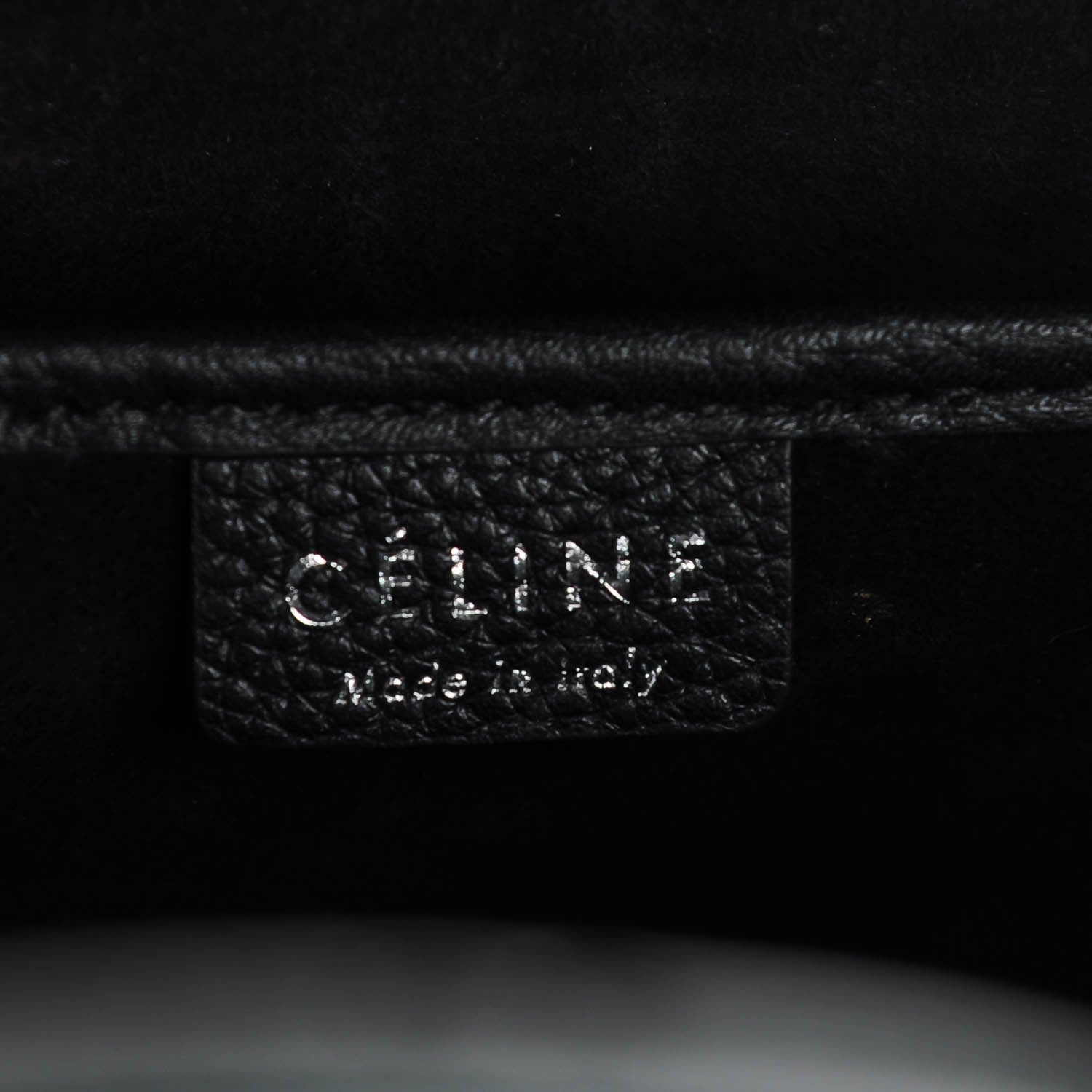 Celine Drummed Calfskin Nano Luggage Black 7 of 8