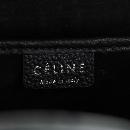 Celine Drummed Calfskin Nano Luggage Black 7 of 8