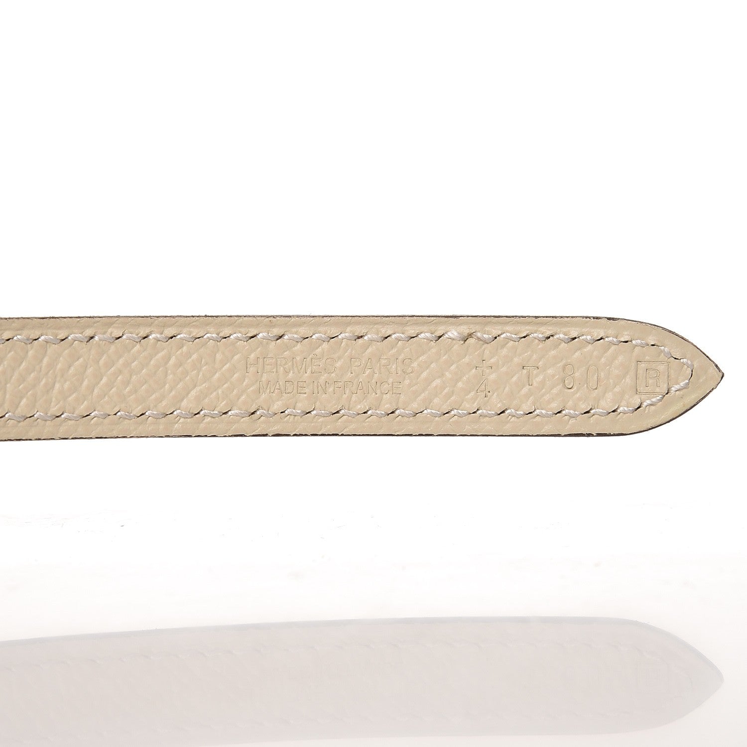 Hermes Swift Epsom 13mm Quizz H Belt 80 Gris Tourterelle Craie 6 of 7