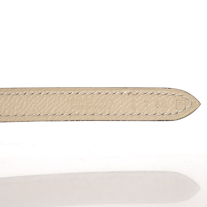 Hermes Swift Epsom 13mm Quizz H Belt 80 Gris Tourterelle Craie 6 of 7