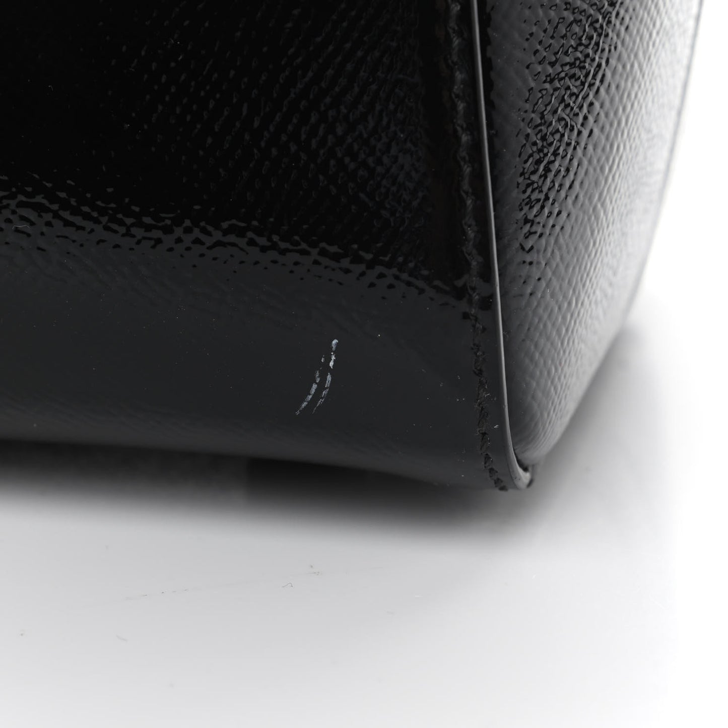 Textured Patent Calfskin Mini Antigona Black