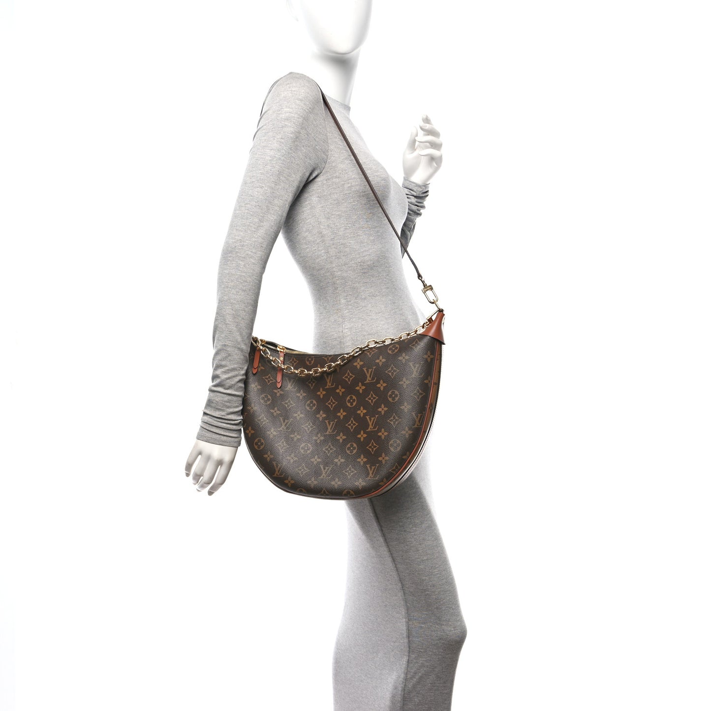 Reverse Monogram Loop Hobo