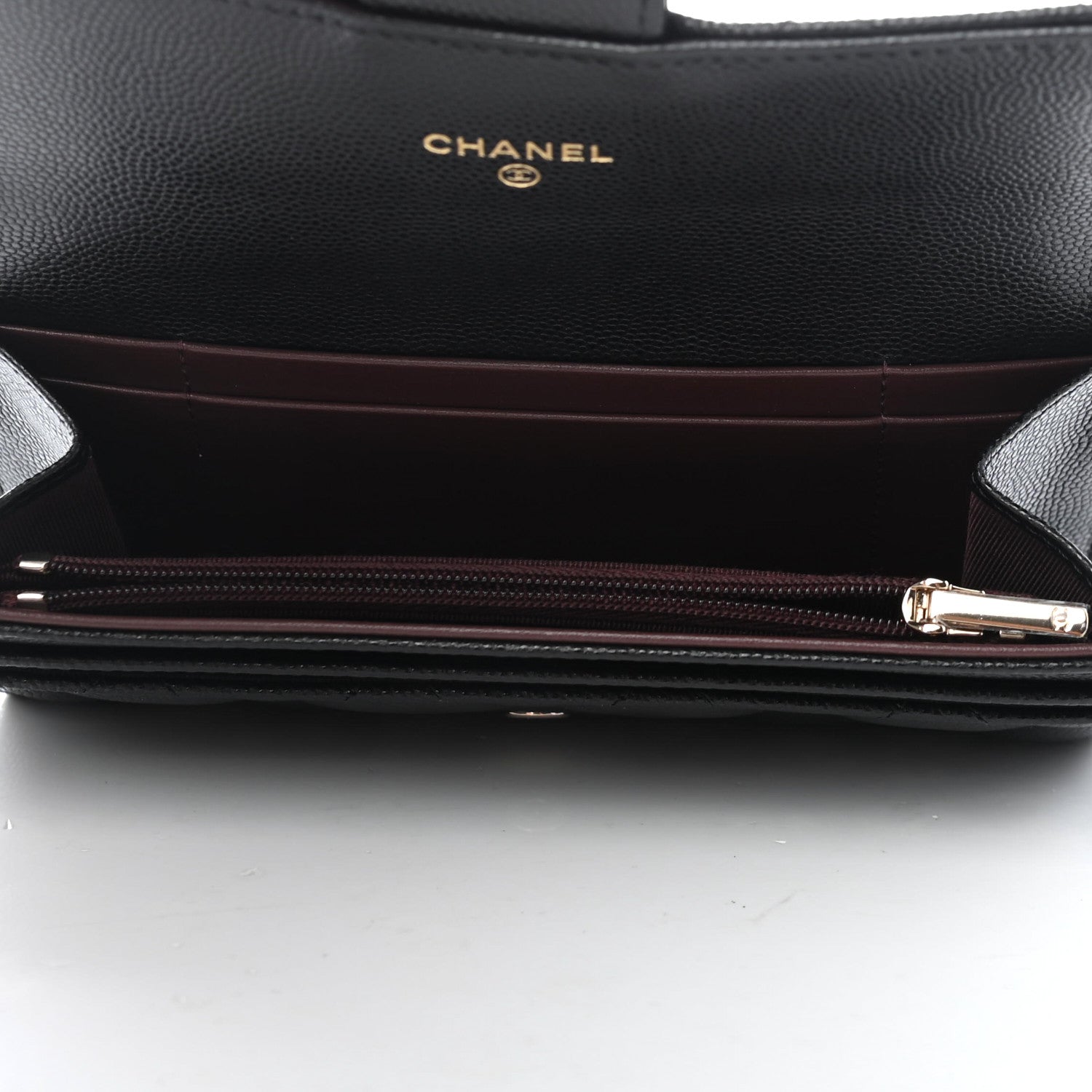 Chanel Caviar Quilted Medium Gusset Flap Wallet Black 4 of 4