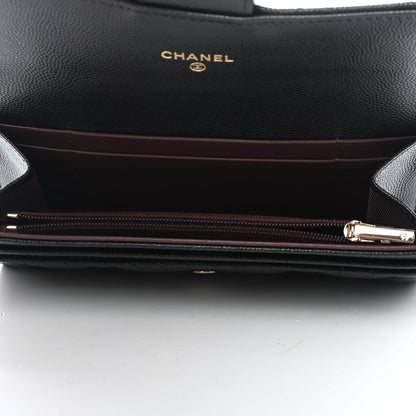 Chanel Caviar Quilted Medium Gusset Flap Wallet Black 4 of 4