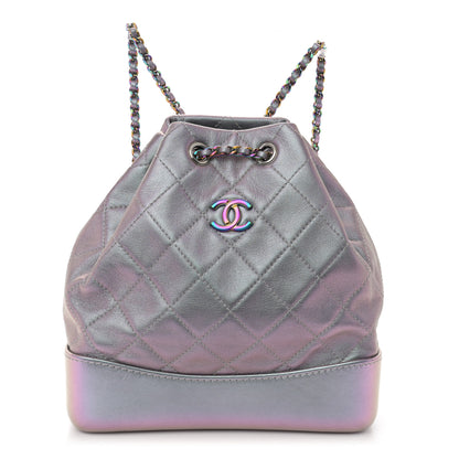 Chanel Iridescent Lambskin Calfskin Small Quilted Gabrielle Backpack Light Purple 1 of 10