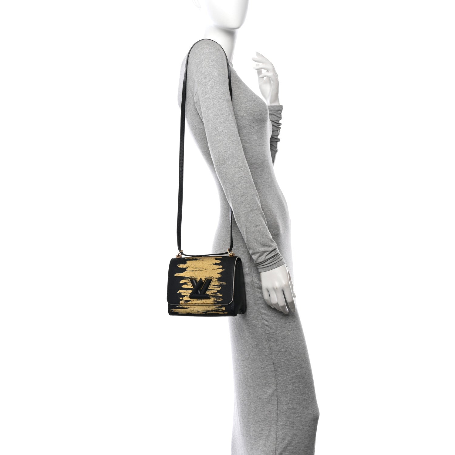 Louis Vuitton Calfskin Twist Shoulder Bag PM Light Gold 2 of 10