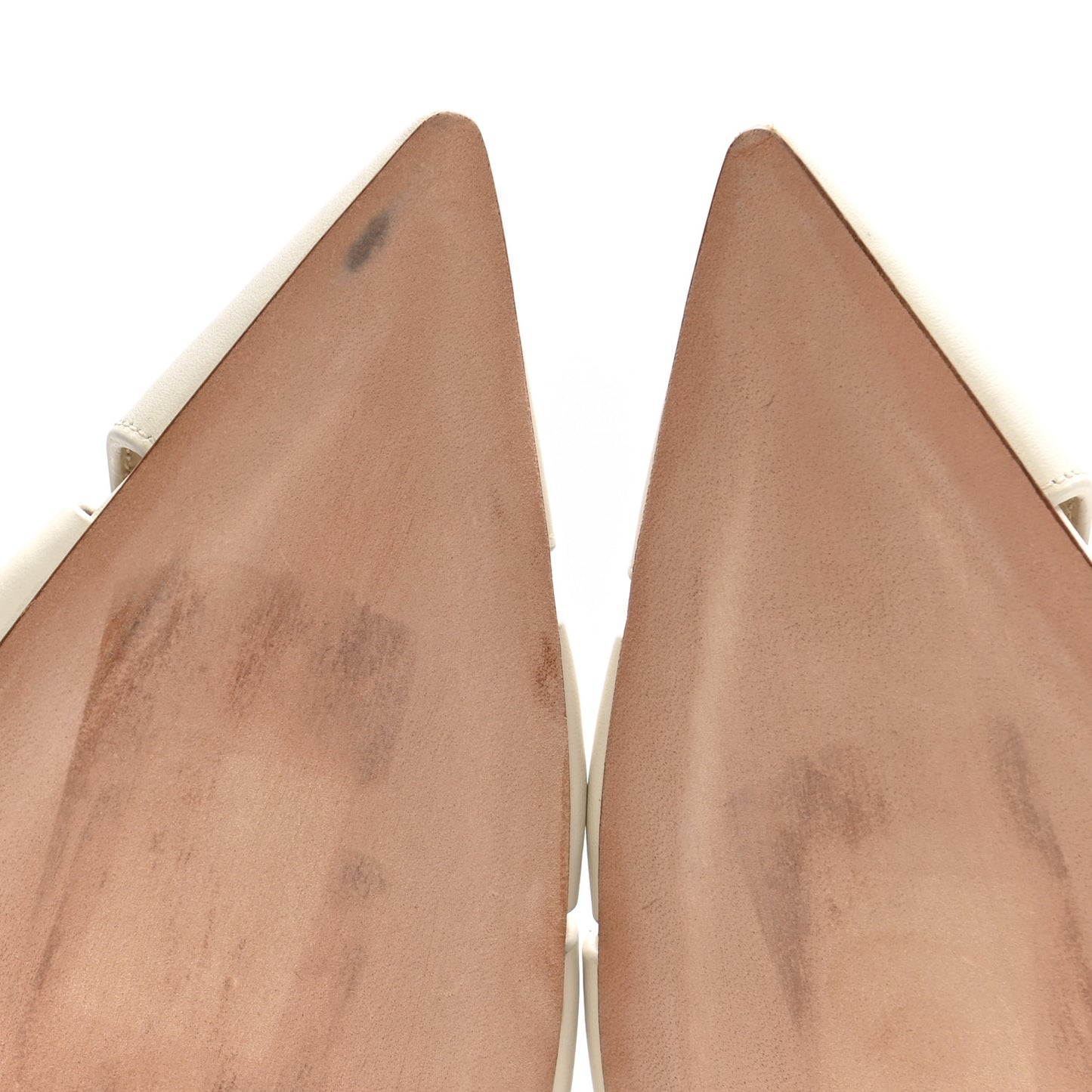 Calfskin Sauvage Ballerina Flat 38 Ivory