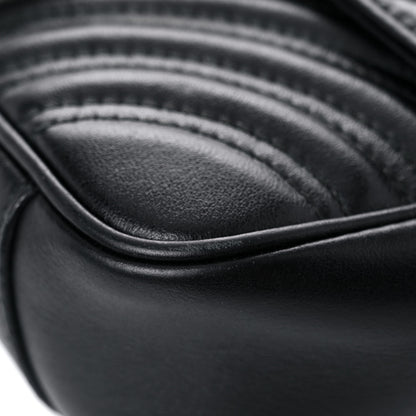 Gucci Calfskin Matelasse Mini GG Marmont Shoulder Bag Black 10 of 25