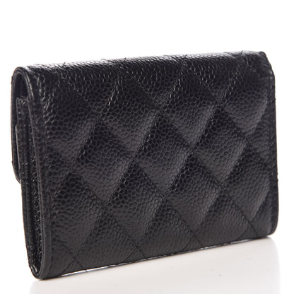 Chanel Caviar Quilted Flap Card Holder Black 3 of 9