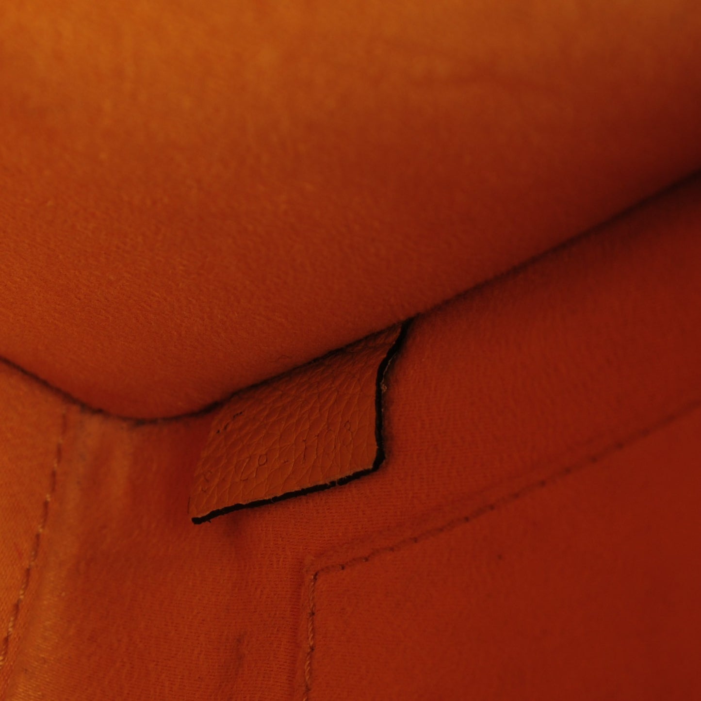 Drummed Calfskin Nano Luggage Ocre