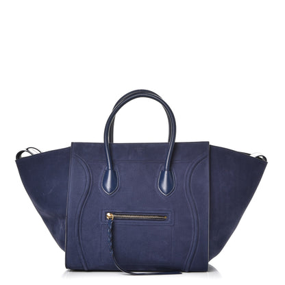 Celine Nubuck Calfskin Medium Phantom Luggage Navy Blue 1 of 10