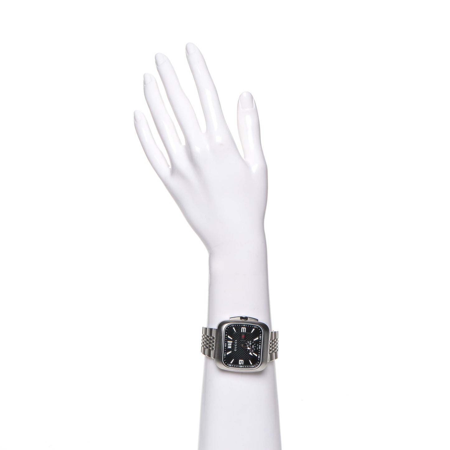 Stainless Steel 40mm G Coupe Square Quartz Watch Black
