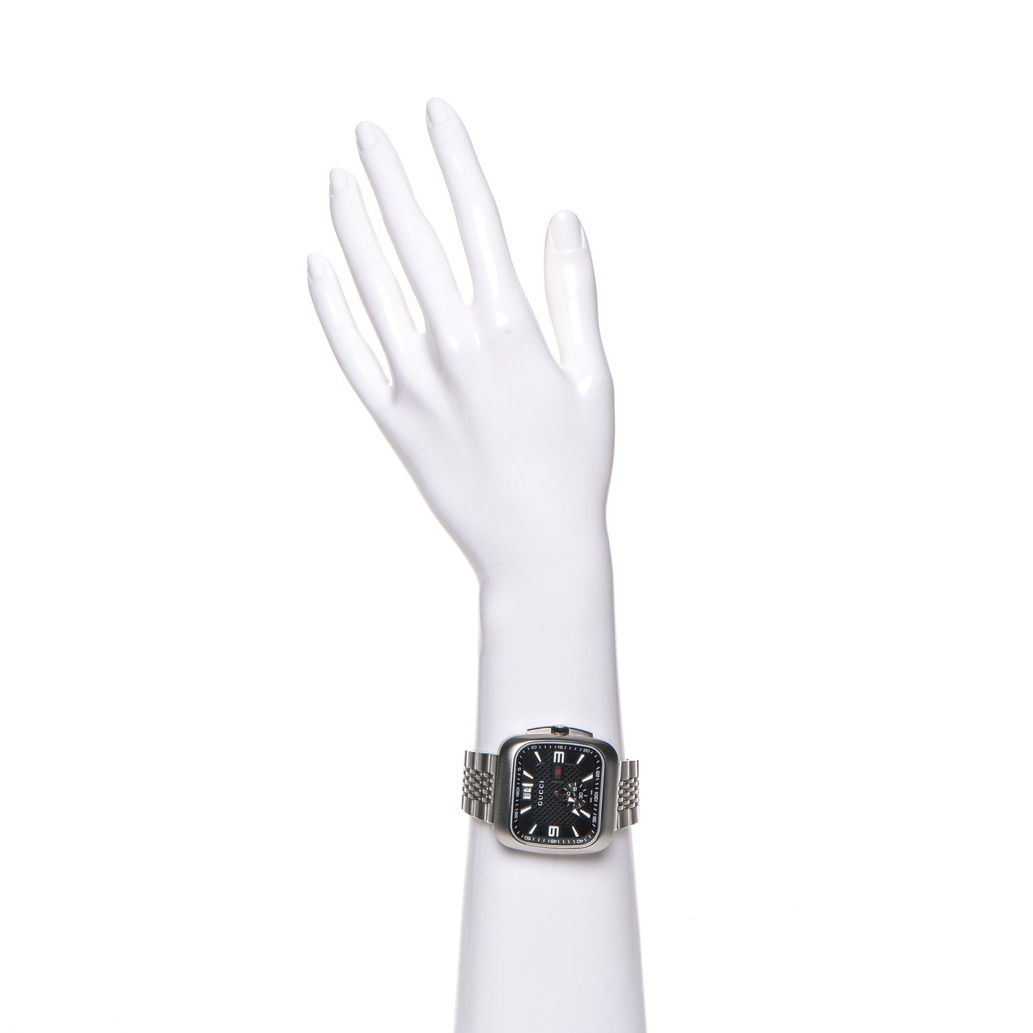 Gucci Stainless Steel 40mm G Coupe Square Quartz Watch Black 2 of 8