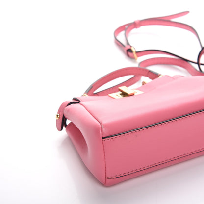 Fendi Shiny Nappa Micro Peekaboo Iconic Satchel Rosa Fluo 6 of 9