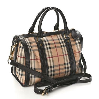 Burberry Haymarket Check Medium Alchester Bowling Bag Chocolate 2 of 14