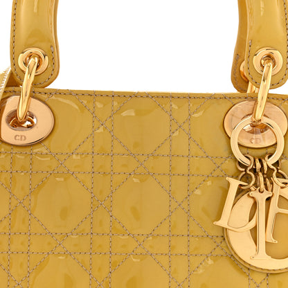 Christian Dior Patent Cannage Medium Lady Dior Beige 8 of 14