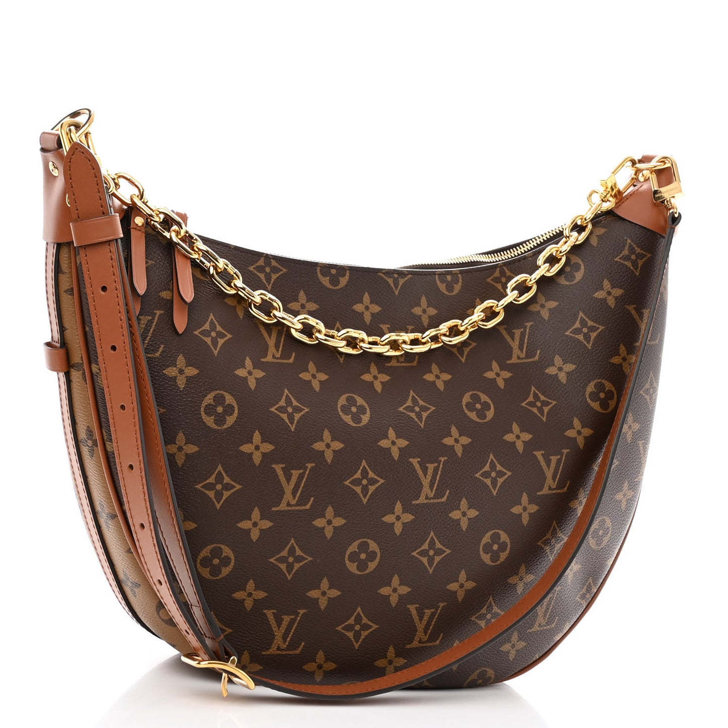 Reverse Monogram Loop Hobo