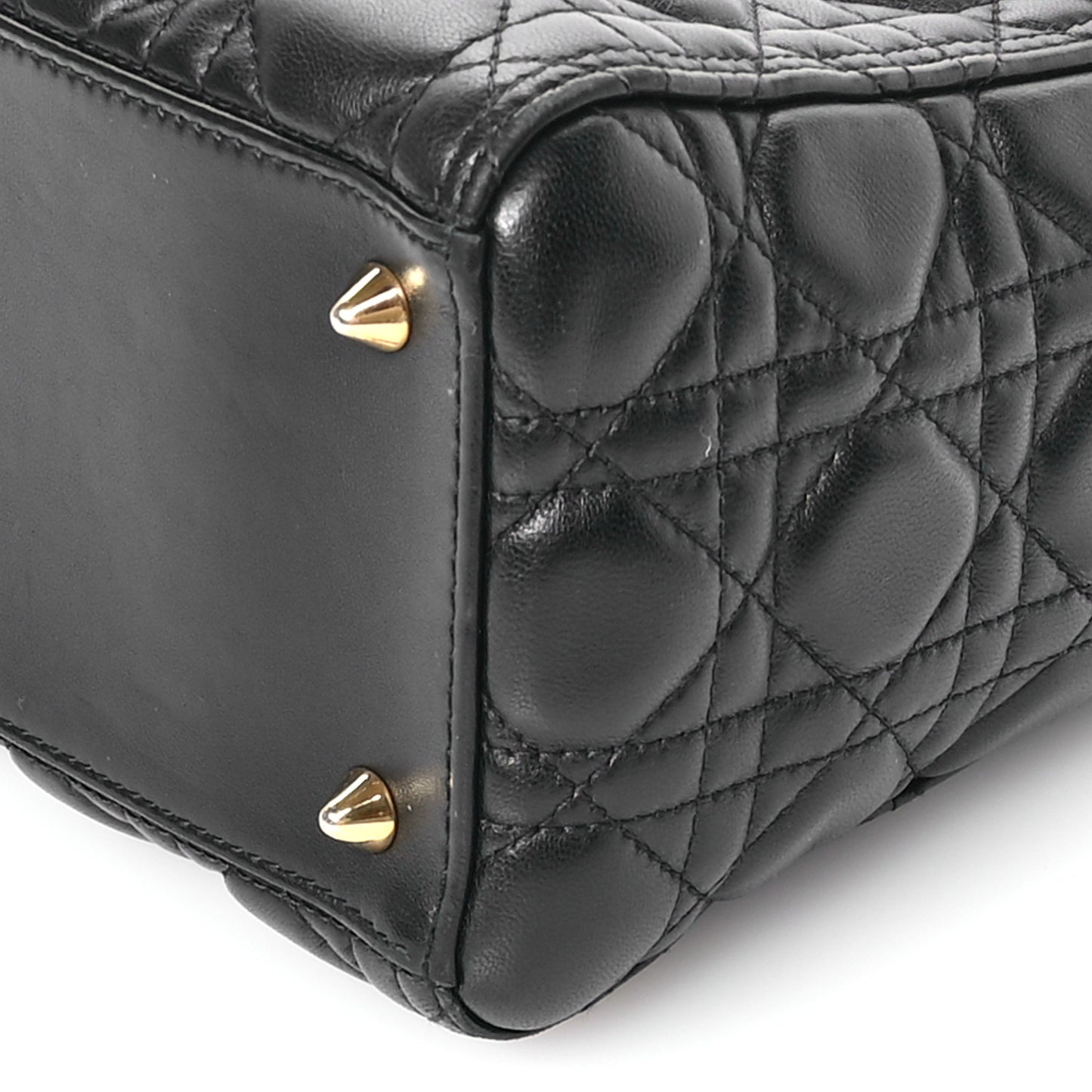 Lambskin Cannage Medium Lady Dior Black