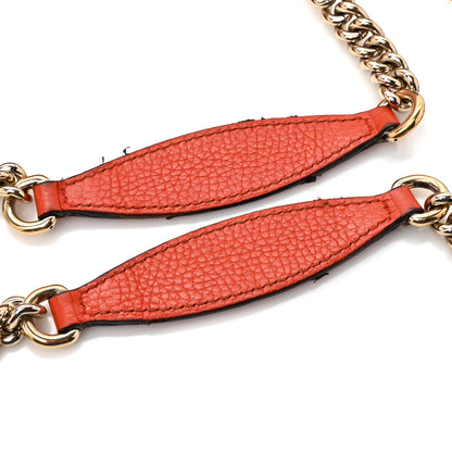 Gucci Pebbled Calfskin Medium Soho Chain Shoulder Bag Sun Orange 15 of 17